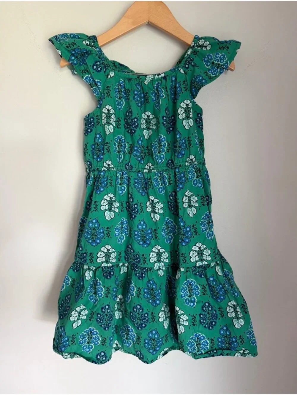 Crewcuts Floral Tiered Dress Girls Size 6 EUC 98% Cotton